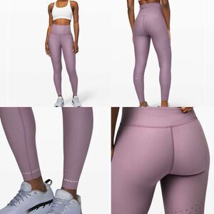 Lululemon Zoned In Tight *27" Frosted Mulberry size 12